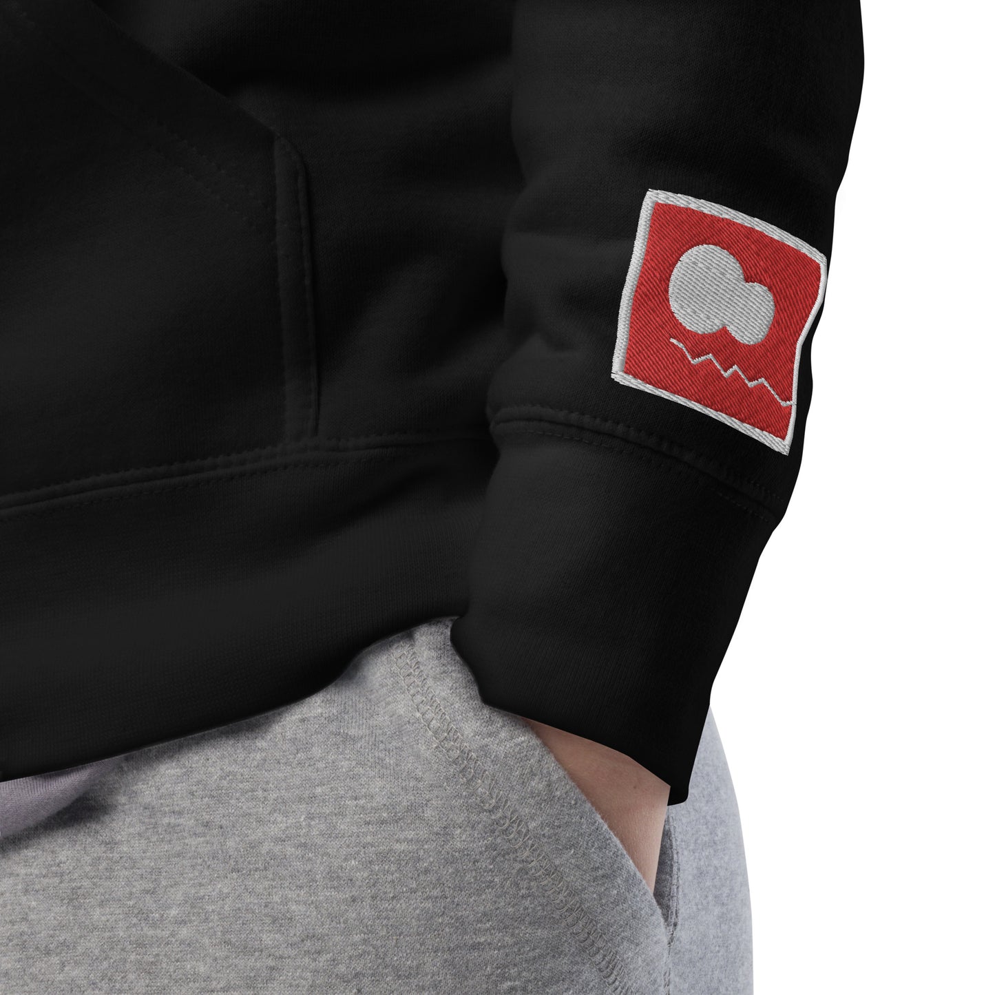 Valentine's Day Premium Hoodie for Couples embroidered wrist Iceybob